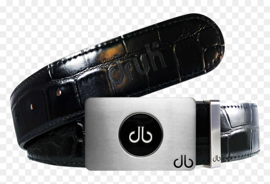 Ballmarker Black Crocodile Leather Texture Belt, HD Png Download - black belt png