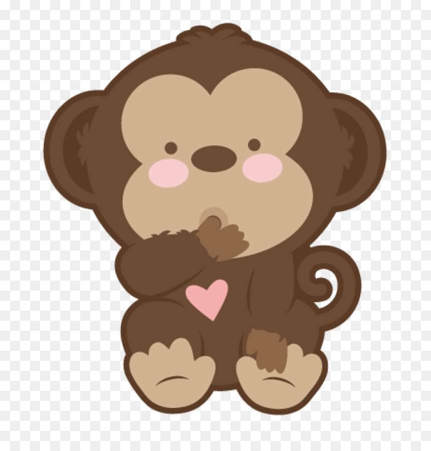 Banner Transparent Baby Clipground Clip Art - Cute Monkey Clipart, HD Png Download - cute monkey png