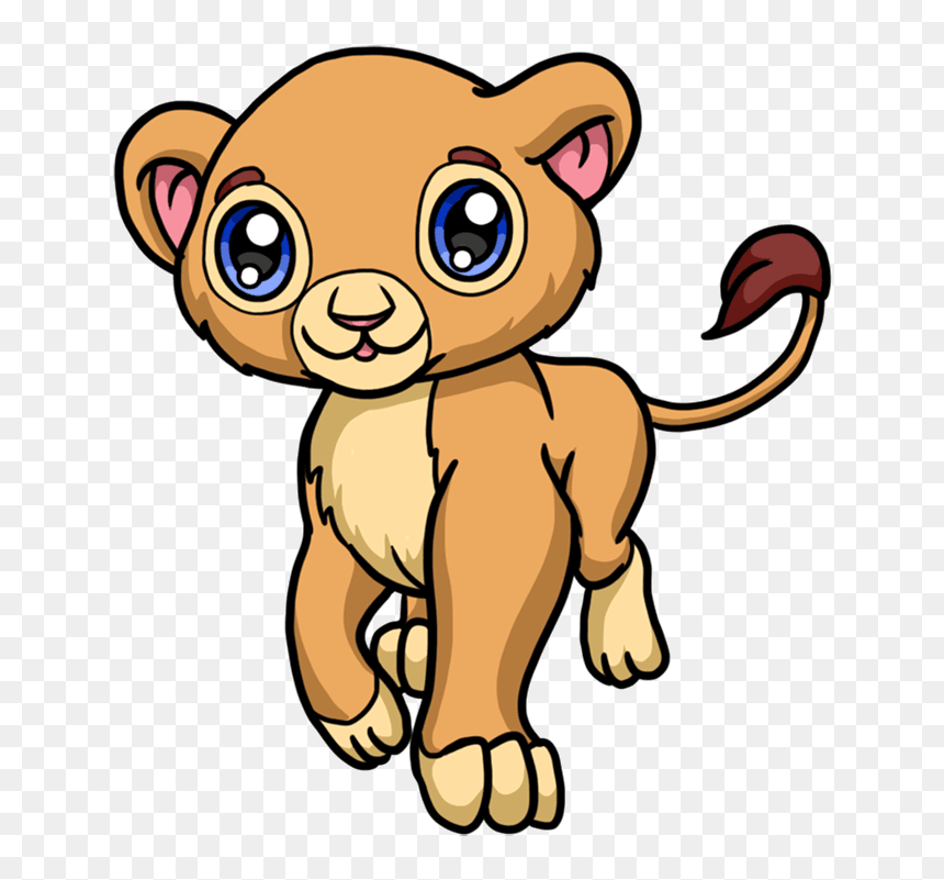 Learn Easy To Draw Baby Lion Step - Baby Lion Drawing Easy, HD Png Download - baby lion png