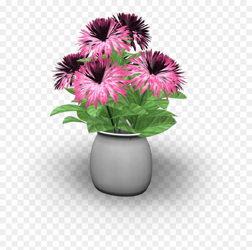 Vase With Flowers - Dianthus, HD Png Download - flowers in vase png