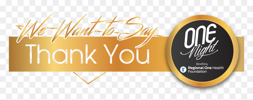 Regional One Health One Night Gala, HD Png Download - thank you.png