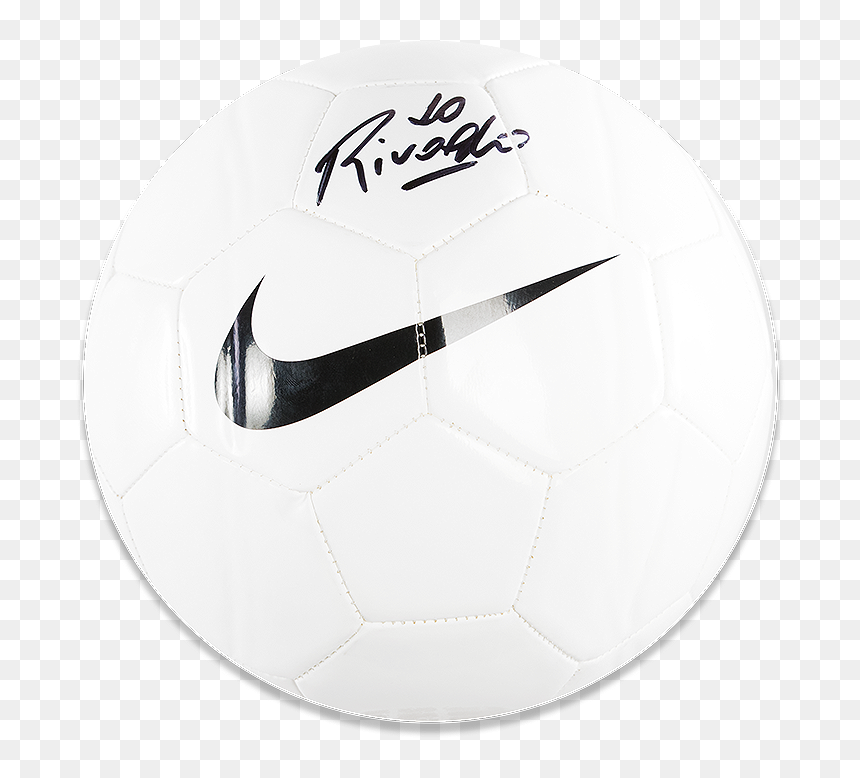 Rivaldo Signed White Nike Ball - Soccer Ball, HD Png Download - white ball png