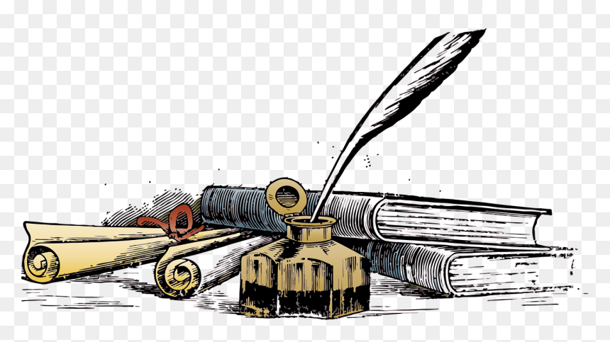 Transparent Books Png Transparent - Book And Quill Transparent, Png Download - books png transparent