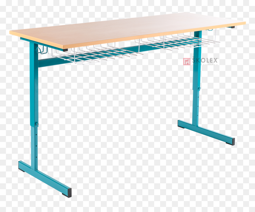 School Desk Tau Height-adjustable - Length Of School Table, HD Png Download - school desk png