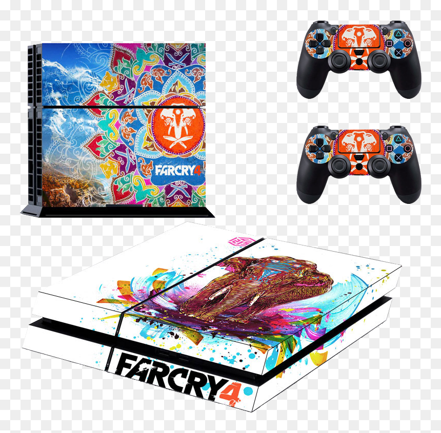 Playstation 4 Phat Decal / Skin / Vinyl - ستيكر بلاي ستيشن 4, HD Png Download - far cry 4 png
