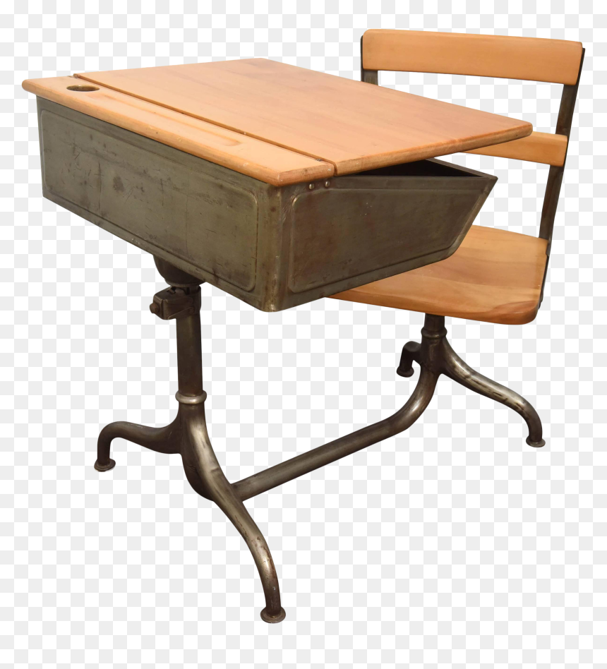1950s School Desk, HD Png Download - school desk png