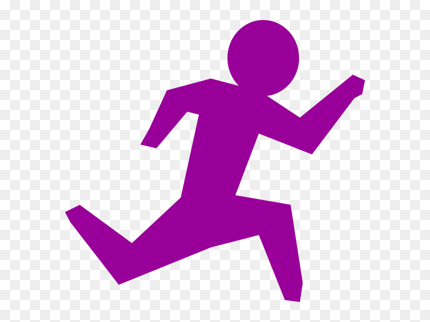 Running Icon On Transparent Background Clip Art At - Running Clipart Black And White, HD Png Download - stick figure png transparent background