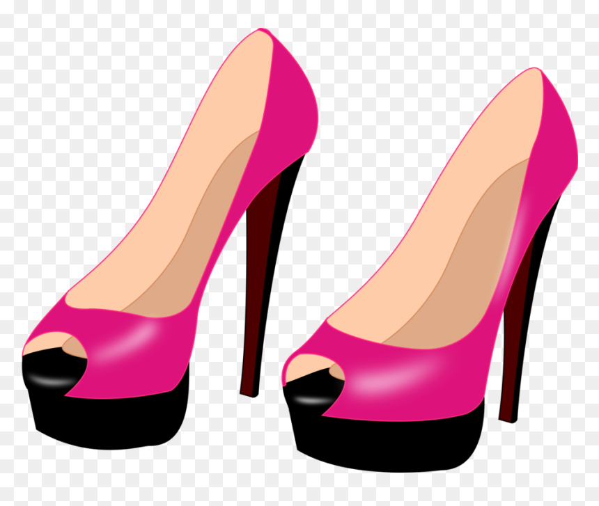 Pink,footwear,basic Pump - High Heels Transparent Background, HD Png Download - shoe clipart png
