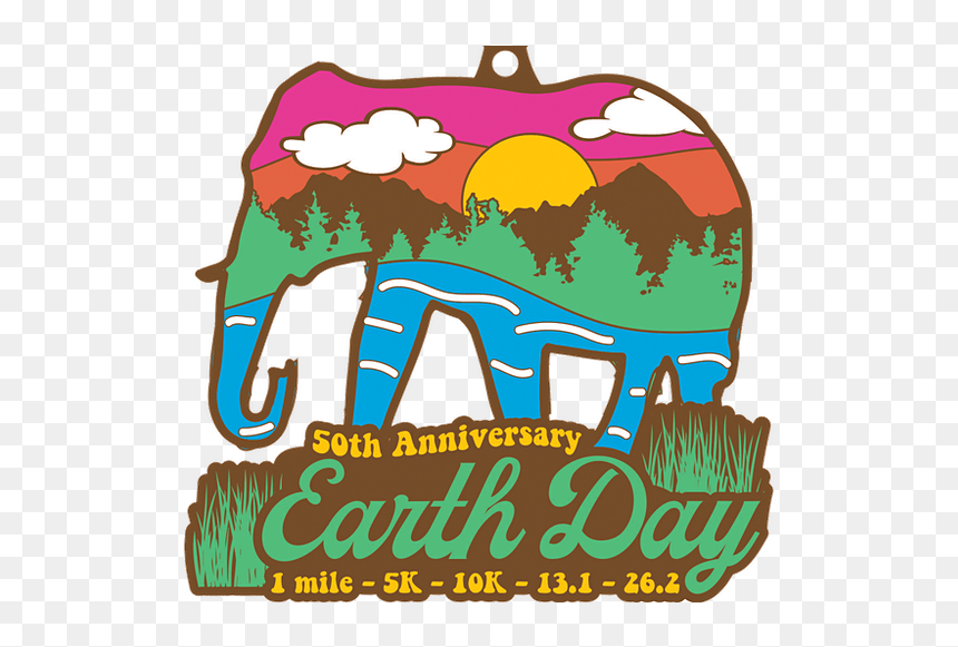 2020 Earth Day 50th Anniversary 1m 5k 10k - Earth Day 2020 50th Anniversary, HD Png Download - 50th anniversary png