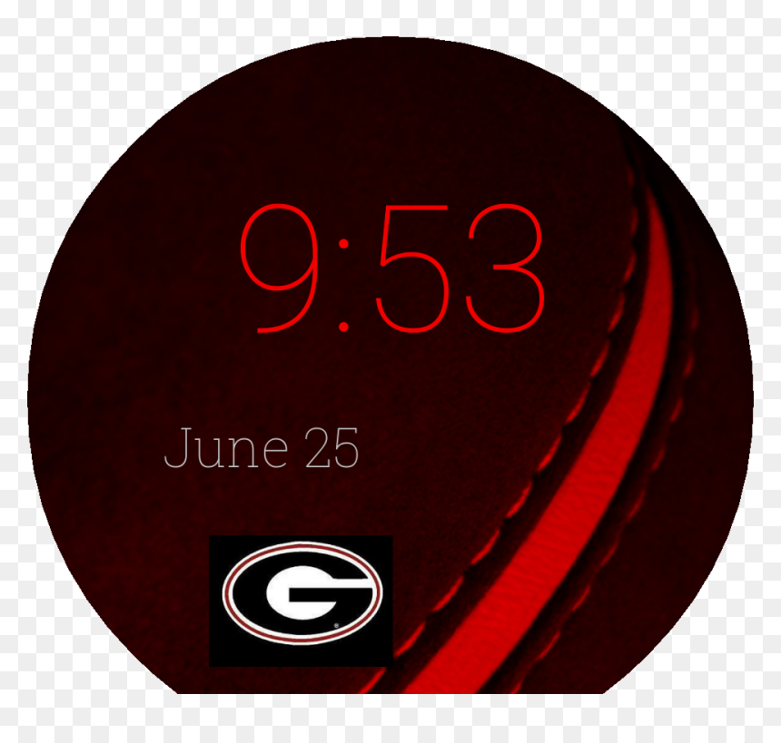 Leather Georgia Bulldogs Digital Watchface Preview - Circle, HD Png Download - georgia bulldogs png