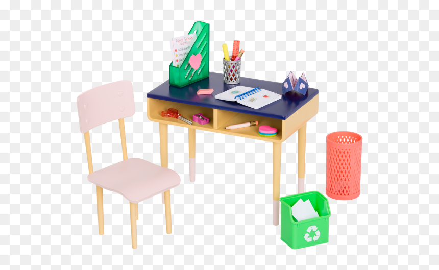 Brilliant Bureau Desk Set With Lorelei - End Table, HD Png Download - school desk png