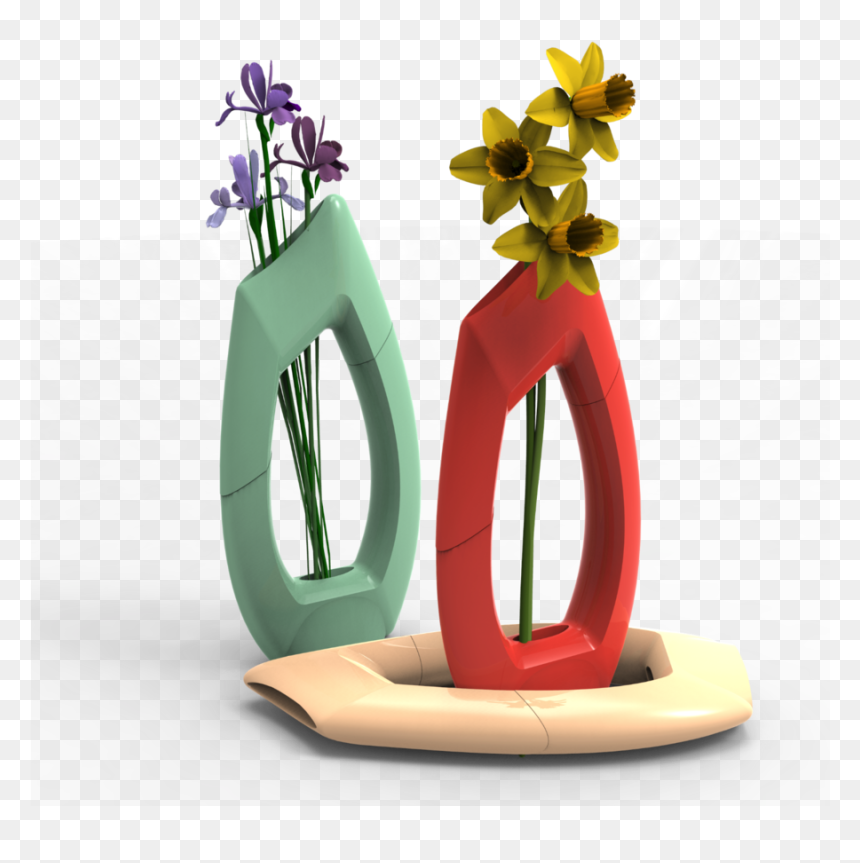 Transparent Flowers Vase Png - 3d Print Flower Vase, Png Download - flowers in vase png