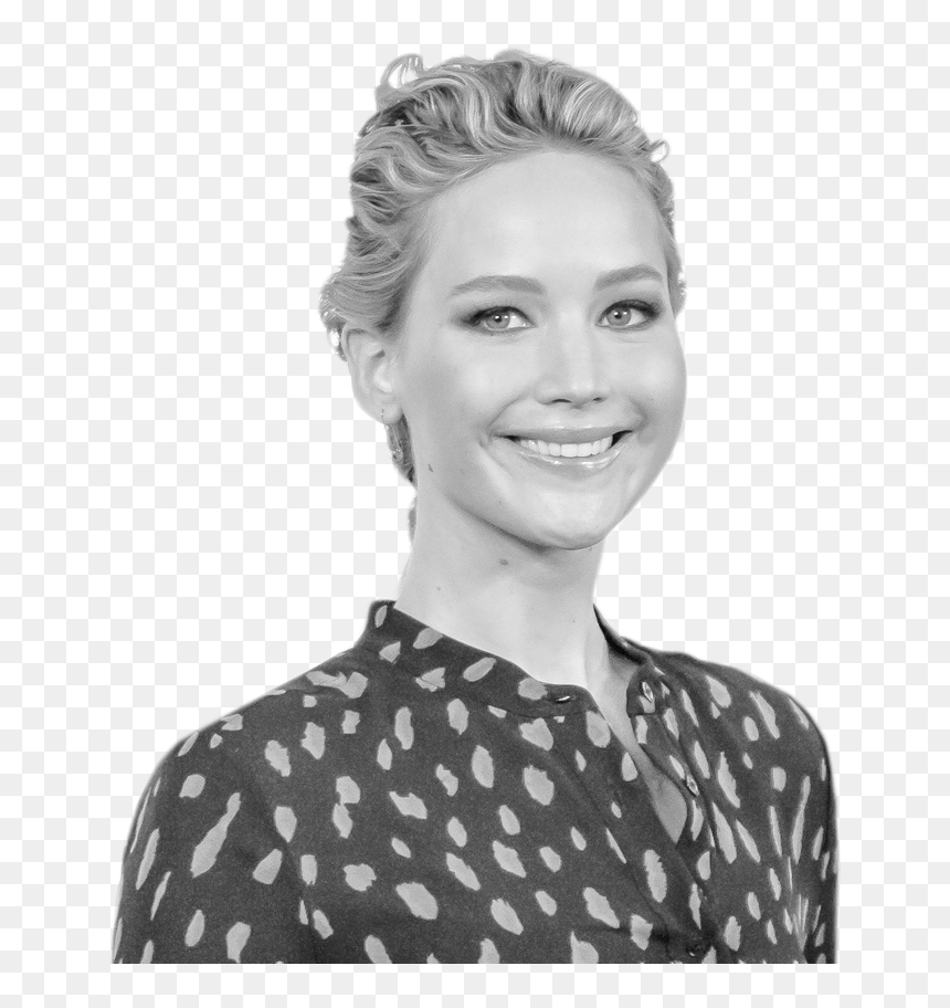 Jennifer Lawrence Clipart Black And White, HD Png Download - jennifer lawrence png