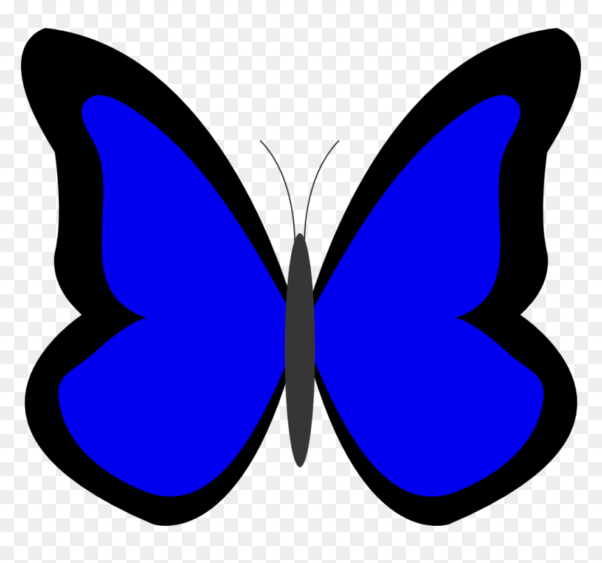 Blue Butterfly Cliparts, HD Png Download - butterfly png clipart