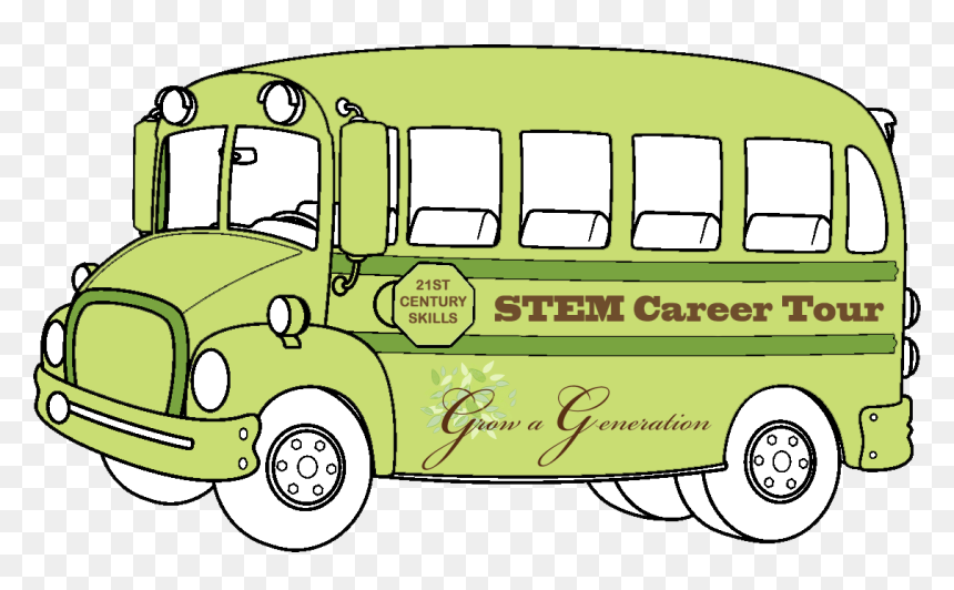 Stem Career Tour Bus - School Van Images For Colouring, HD Png Download - tour bus png