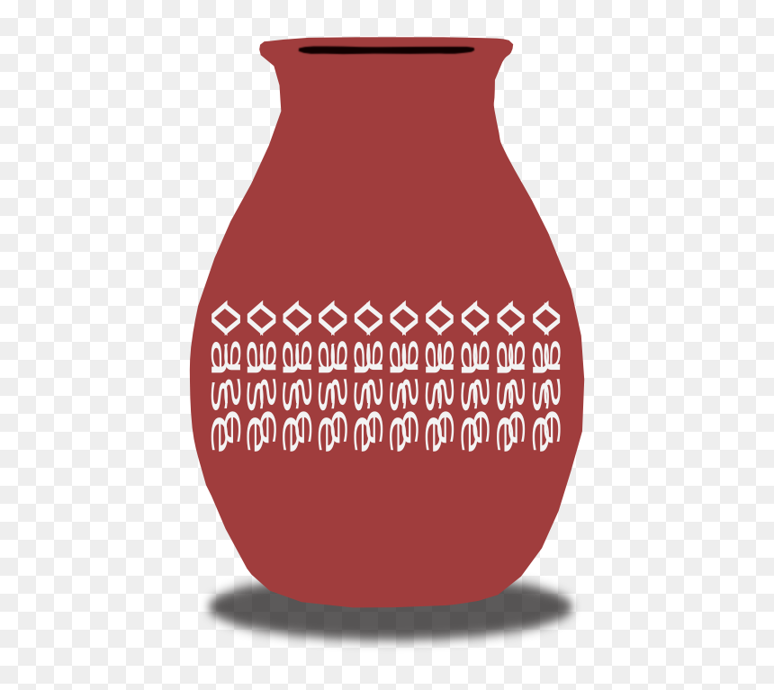 Free Simple Red Vase Clip Art - Vase, HD Png Download - flowers in vase png