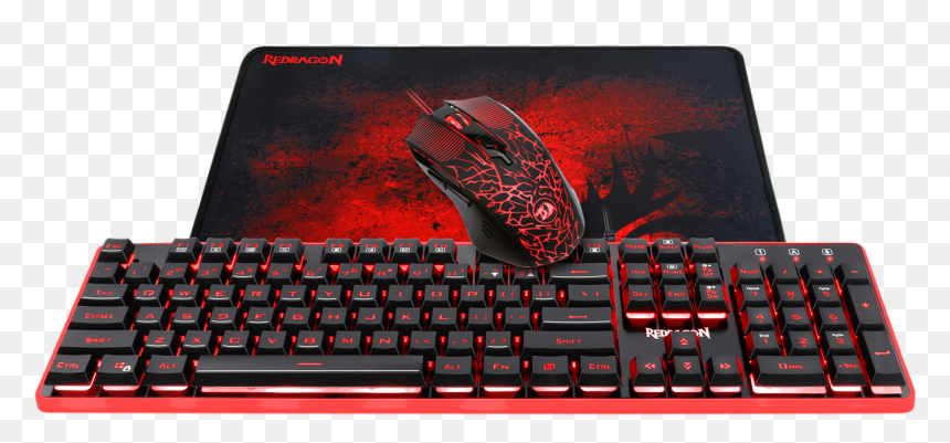 Redragon S107 Gaming Keyboard, Mouse, Mouse Pad, Mechanical - Teclado Gamer Redragon Dyaus K509, HD Png Download - keyboard and mouse png