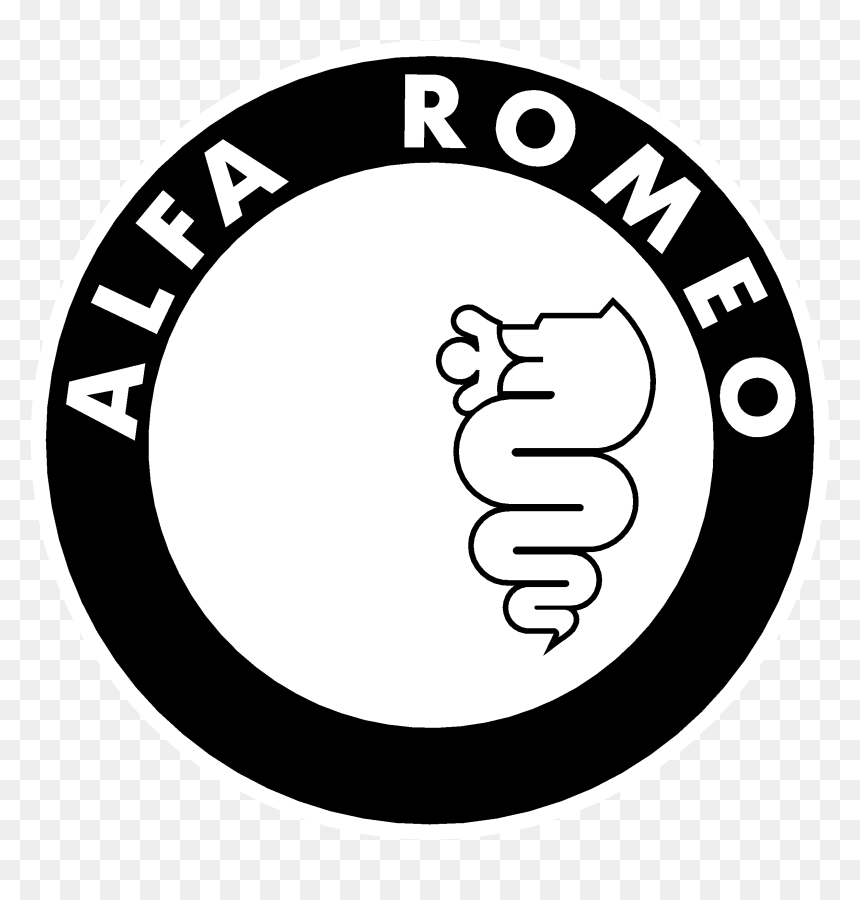 Alfa Romeo Logo Black And White - Circle, HD Png Download - alfa romeo logo png