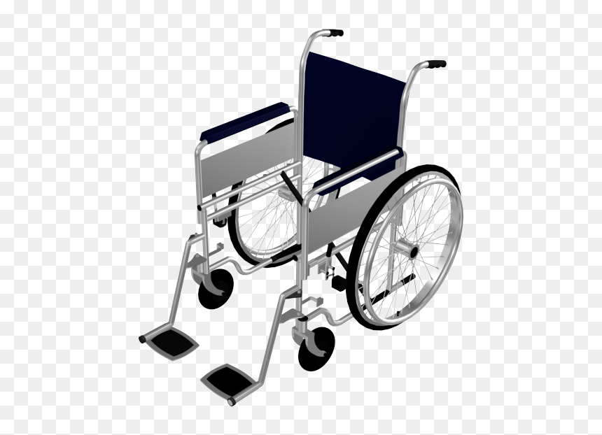 Wheelchair 3ds Max Model - Autodesk Inventor Wheelchair, HD Png Download - wheel chair png