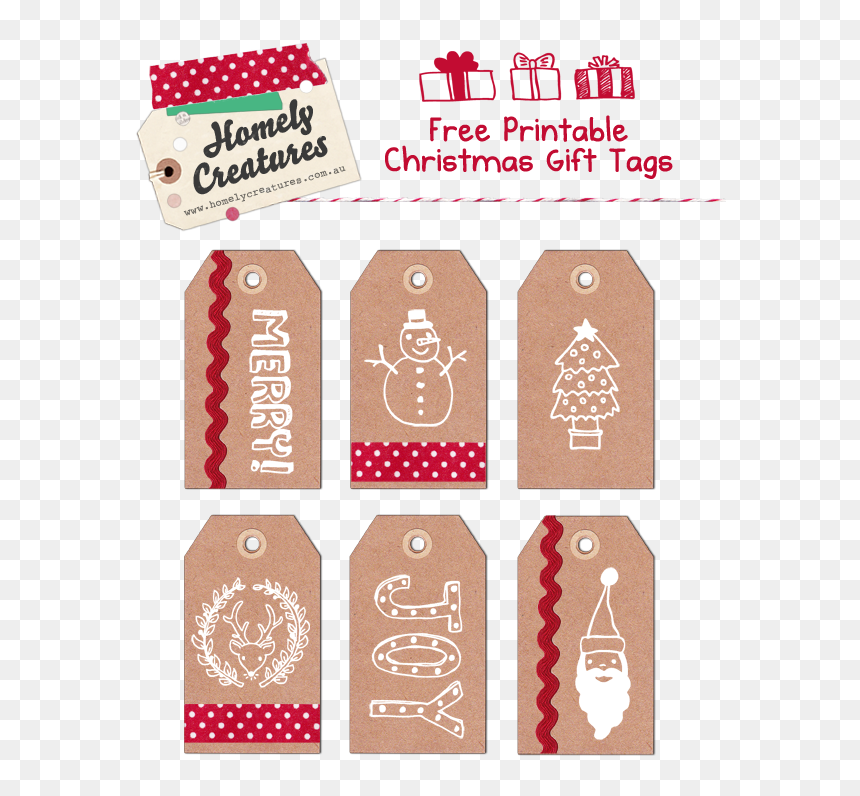Free Printable Christmas Gift Tags - Alcatraz, HD Png Download - christmas gift tag png
