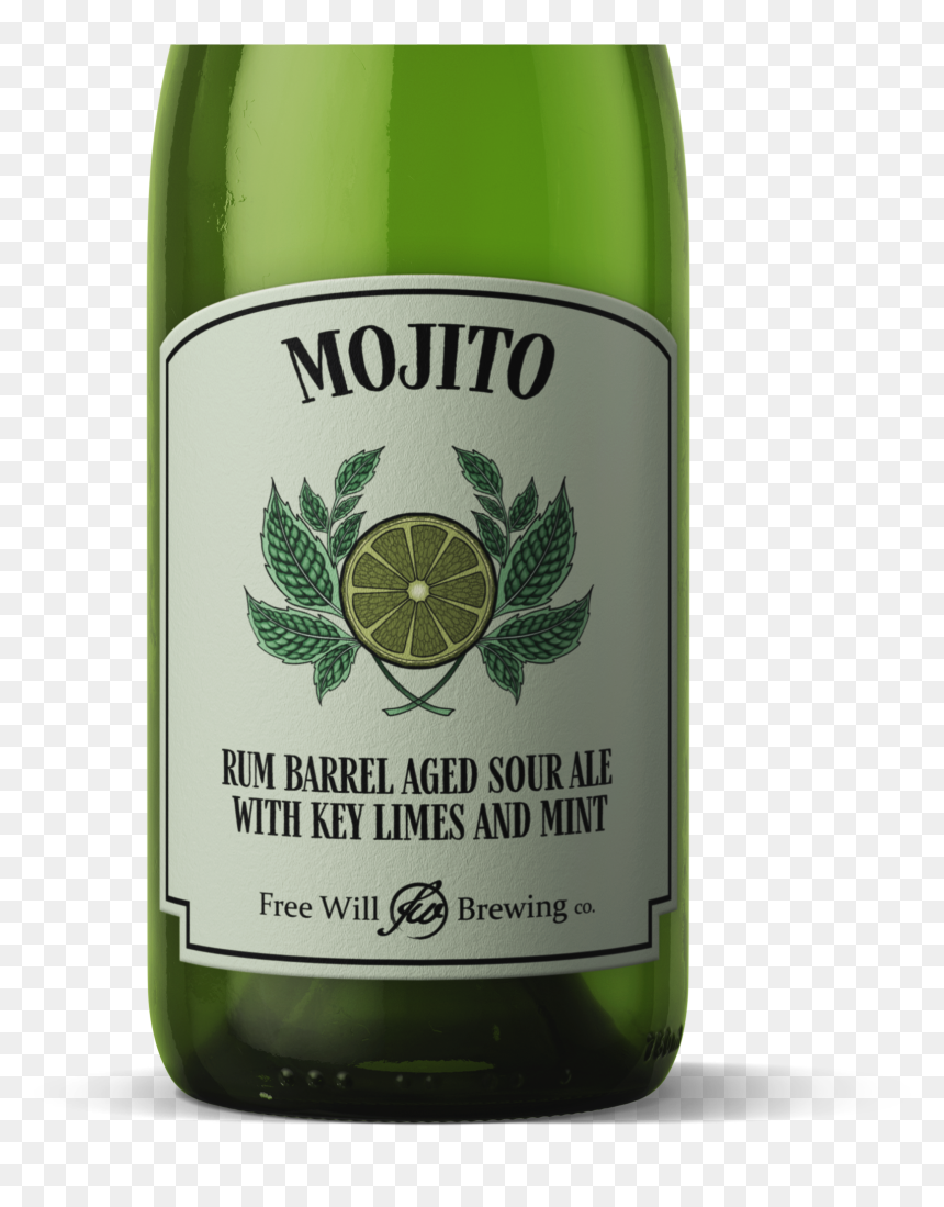 Glass Bottle, HD Png Download - mojito png