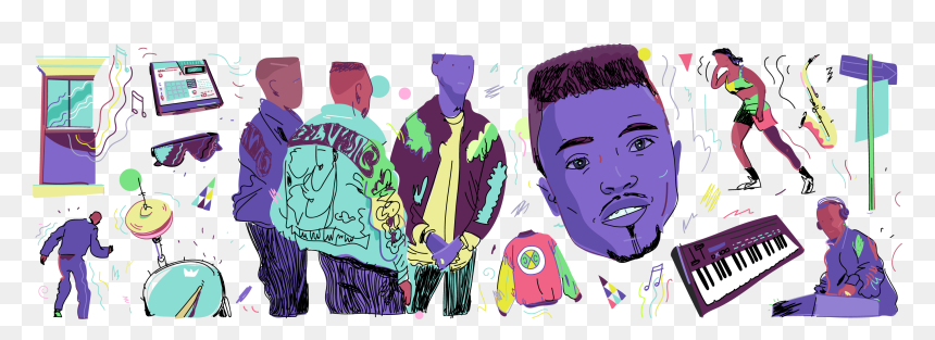 New Jack Swing Art, HD Png Download - rapper silhouette png