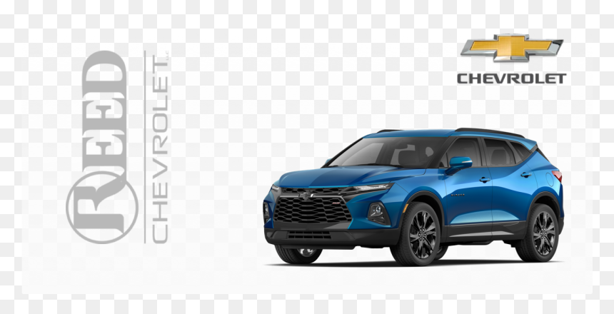 Reed Chevrolet Logo With A Chevrolet Blue Suv And Chevrolet - Chevy Blazer, HD Png Download - chevrolet png
