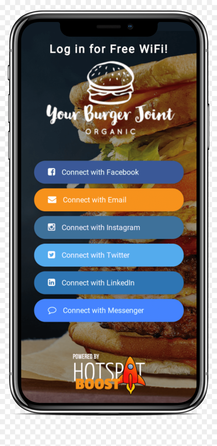 Your Burger Joint Phone Login-min - Mobile Phone, HD Png Download - free wifi png