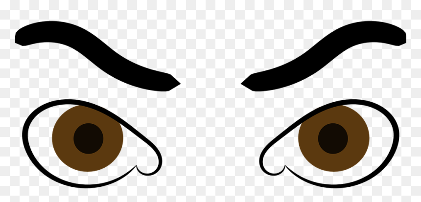 Angry Eyes Clipart, HD Png Download - brown eyes png