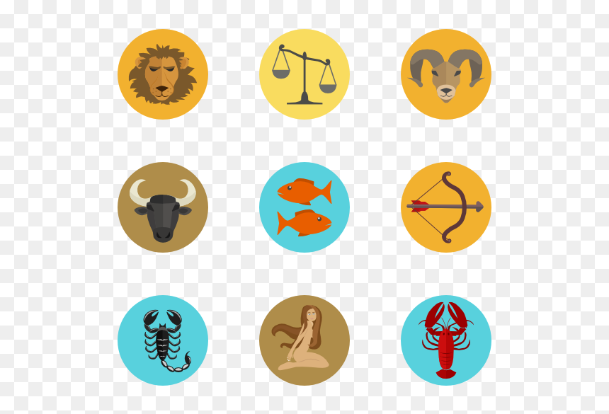 Icons Png Pack - Business Flat Icon, Transparent Png - zodiac signs png