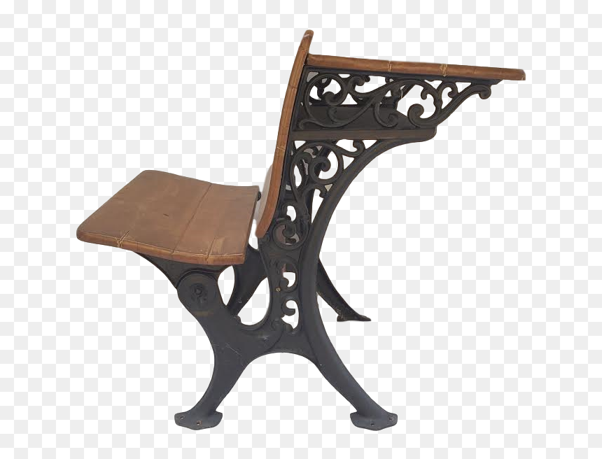 Antique School Desk - Chair, HD Png Download - school desk png