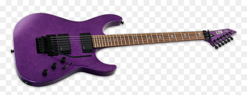Kirk Hammett Guitar Purple, HD Png Download - purple sparkles png