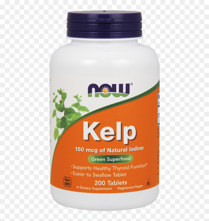 Now Kelp 150 Mcg Tablets - Lysine Supplement, HD Png Download - kelp png