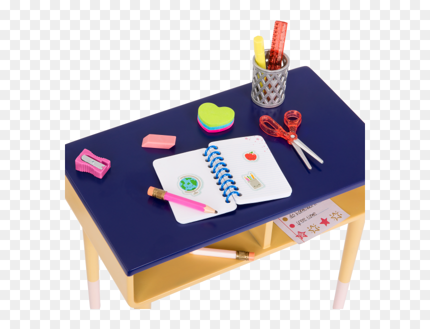 Brilliant Bureau Desk Set Accessories - Table, HD Png Download - school desk png