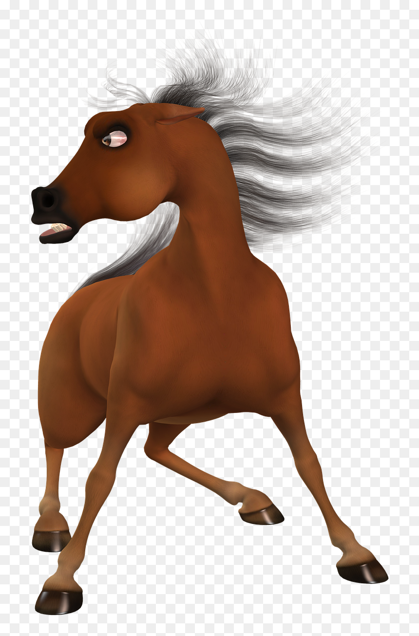 Scared Horse Silhouette, HD Png Download - brown eyes png