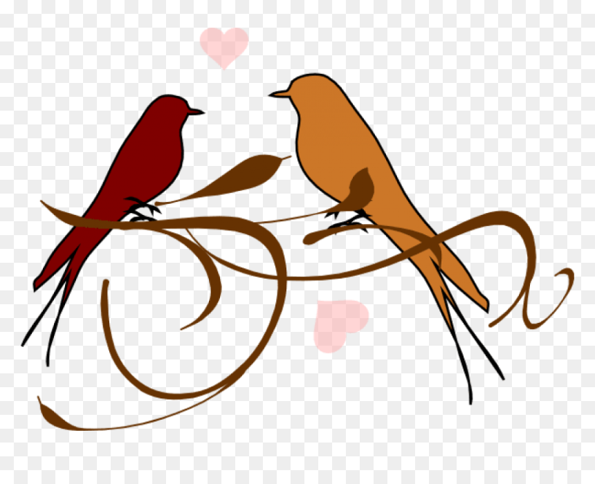Free Png Download Love Birds Png Images Background - Birds Nest Clipart Black And White, Transparent Png - love birds png