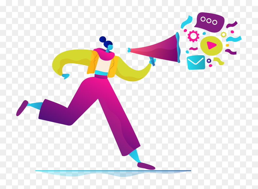 Public Relations Illustration, HD Png Download - girl running png