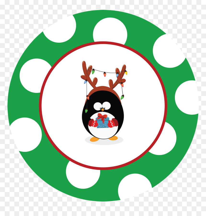 Santa Gift Tag - Christmas Penguins Clip Art, HD Png Download - christmas gift tag png
