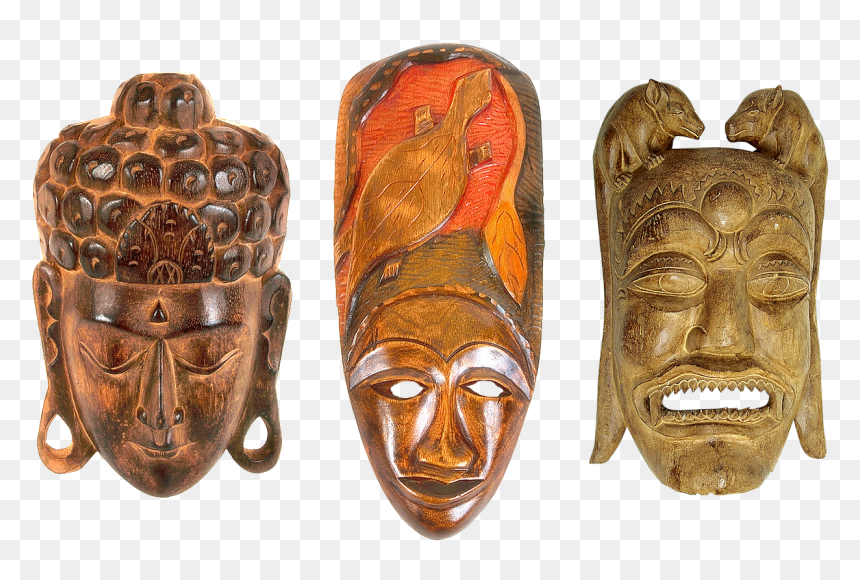 Traditional African Mask Png, Transparent Png - masquerade mask transparent png