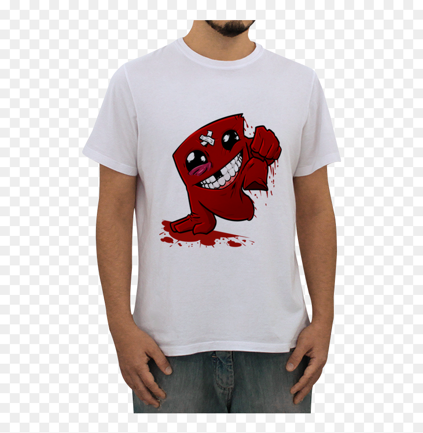 Camiseta Super Meat Boy De Hugo Gonçalvesna - Homem De Ferro Camisa, HD Png Download - super meat boy png