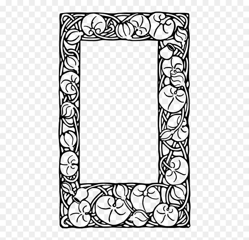 Picture Frame,visual Arts,line Art - Picture Frame, HD Png Download - lilly pad png