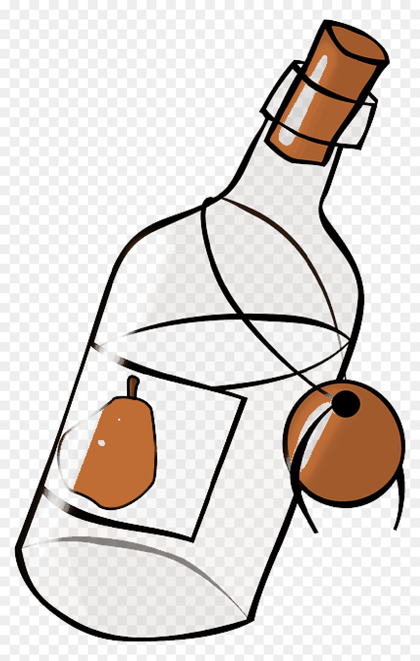 Moonshine Bottle Clipart Cartoon Light - Message In A Bottle Clipart, HD Png Download - moonshine png