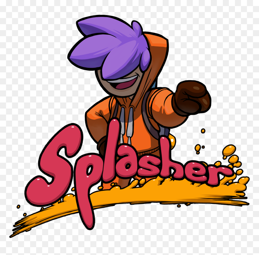 Splasher Logo Png, Transparent Png - super meat boy png