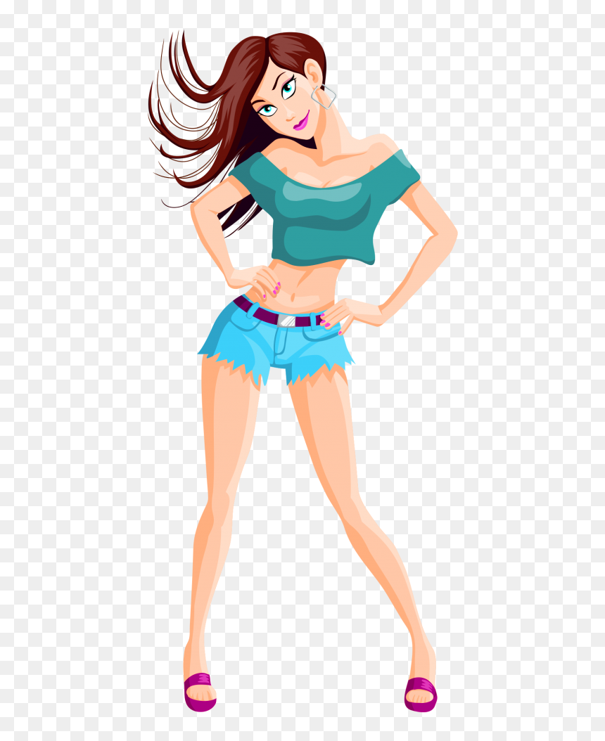 Sexy Girl Vector Png Image - Expectaion Vs Reality Weight Lifting Women, Transparent Png - hot girls png