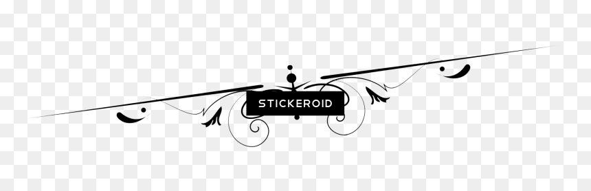 Decorative Line Black - Illustration, HD Png Download - white decorative line png