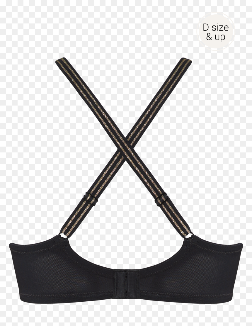 Petit Point Balcony Bra Black And Gold Dot, HD Png Download - gold dot png