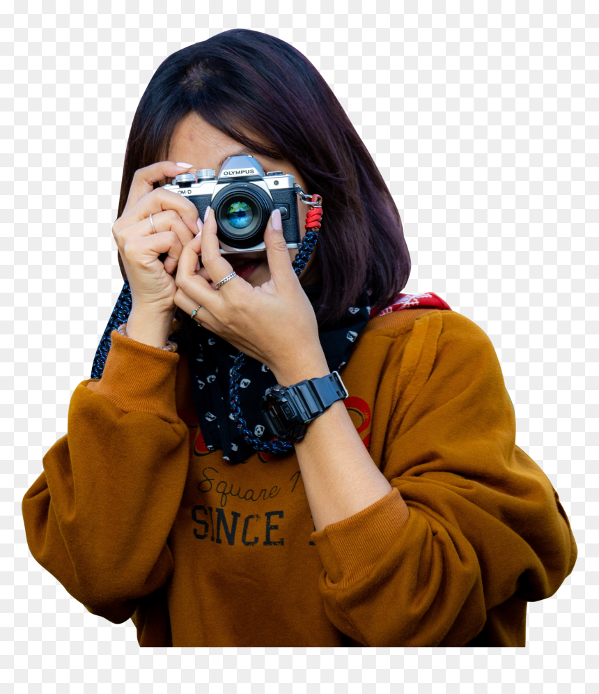 Female Photographer - Girl, HD Png Download - terminator face png
