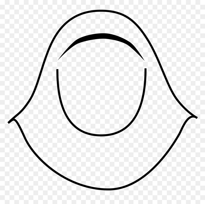 Islamic Women Clothing Hijab Svg Clip Arts - Tudung Clip Art, HD Png Download - hijab png