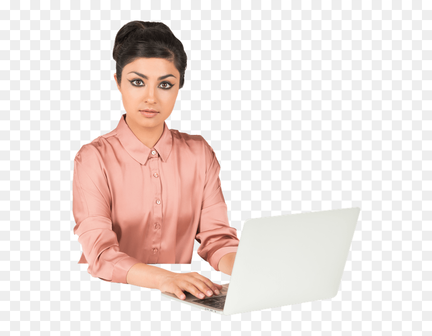 Women - Sitting, HD Png Download - typing png
