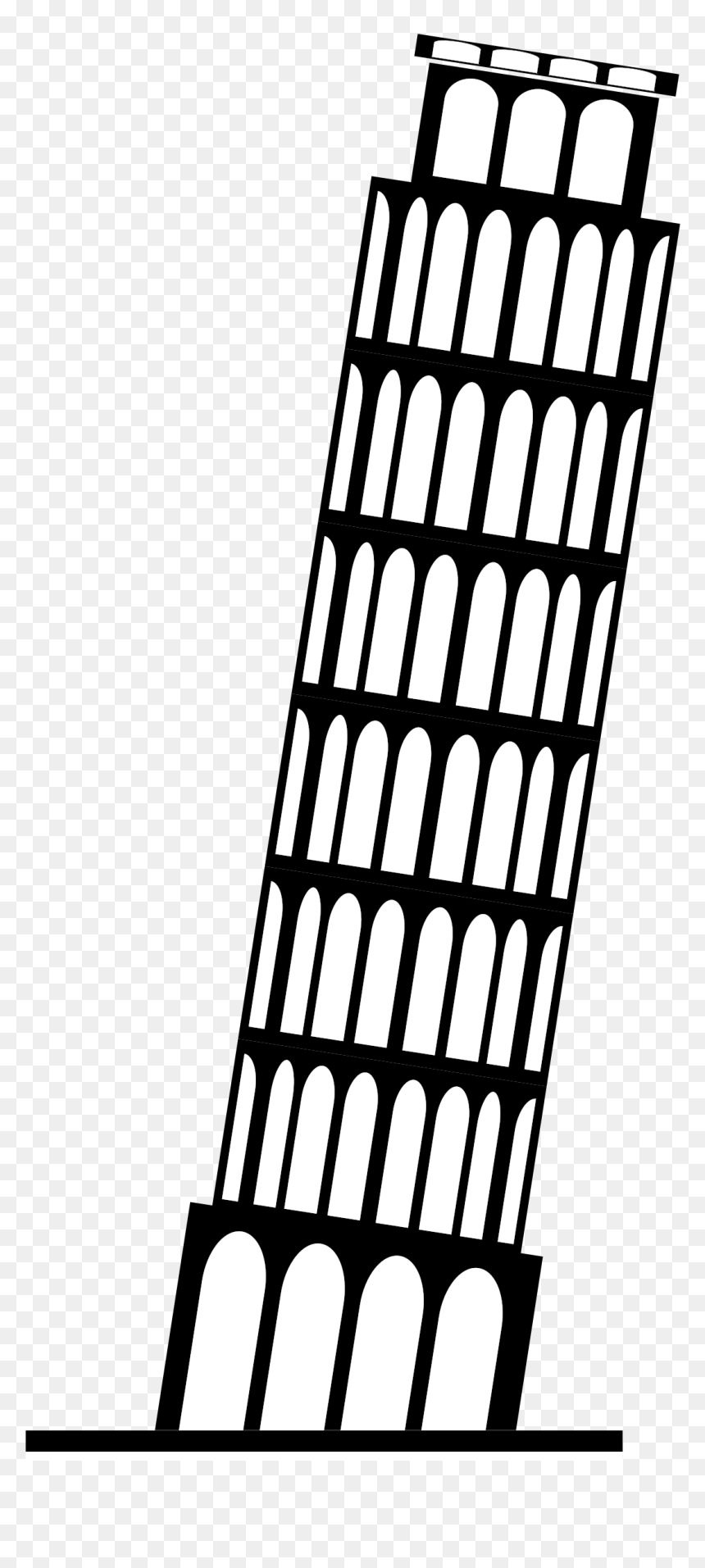 Leaning Tower Of Pisa Drawing - Draw The Leaning Tower Of Pisa In Italian, HD Png Download - leaning tower of pisa png